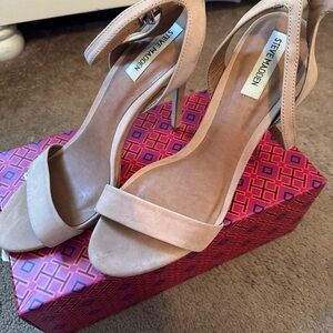 Steve Madden Nude Ankle Strap Heels